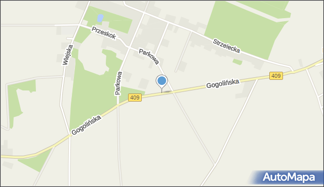 Kalinowice gmina Strzelce Opolskie, Gogolińska, mapa Kalinowice gmina Strzelce Opolskie