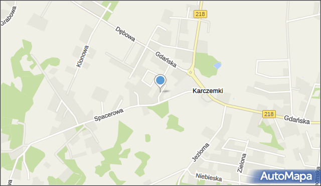 Karczemki gmina Szemud, Górna, mapa Karczemki gmina Szemud