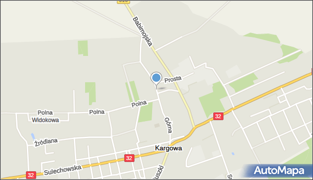 Kargowa, Górna, mapa Kargowa