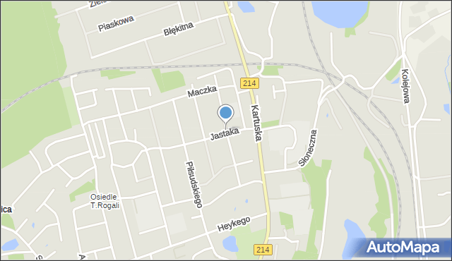 Kościerzyna, Gończa Jana, mapa Kościerzyna