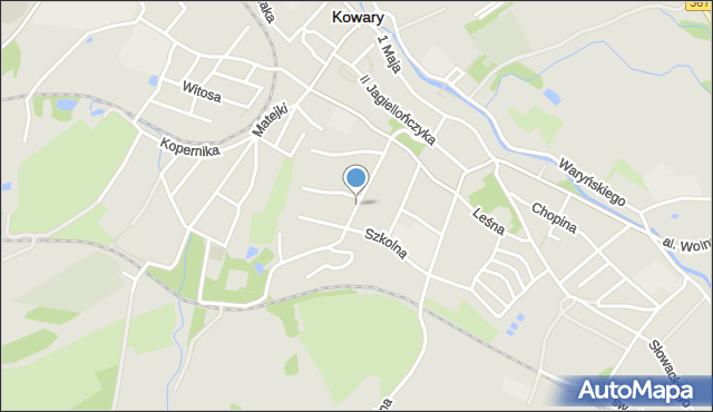 Kowary powiat karkonoski, Górnicza, mapa Kowary powiat karkonoski