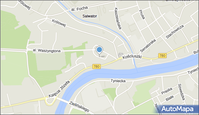 Kraków, Gontyna, mapa Krakowa