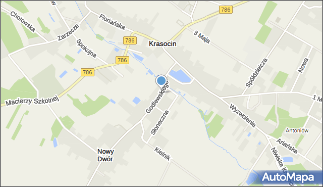 Krasocin, Godlewskiego Emila, mapa Krasocin