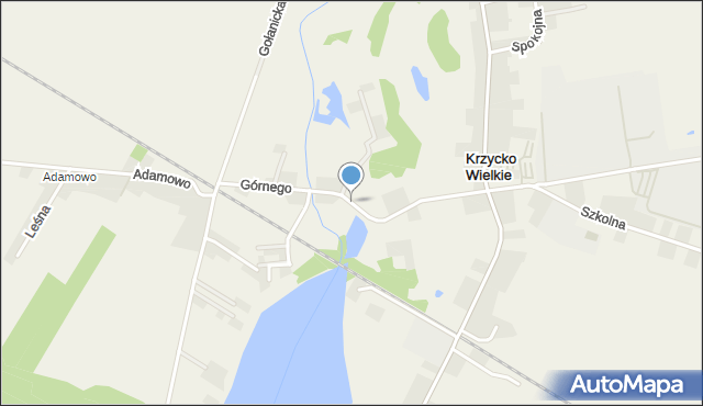 Krzycko Wielkie, Górnego Mieczysława, mapa Krzycko Wielkie