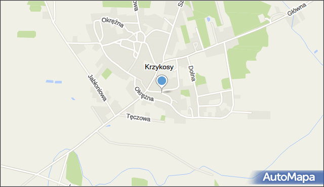 Krzykosy powiat średzki, Górki, mapa Krzykosy powiat średzki