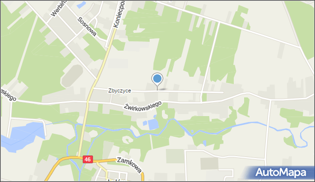 Lelów, Górecka, mapa Lelów