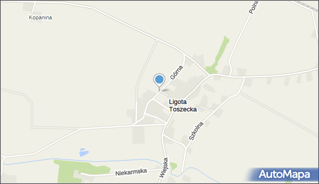 Ligota Toszecka, Górna, mapa Ligota Toszecka