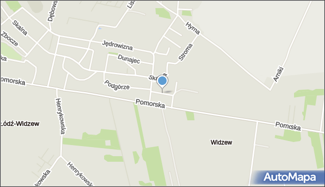 Łódź, Gorce, mapa Łodzi