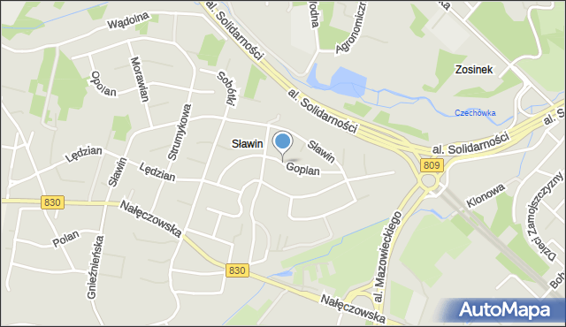 Lublin, Goplan, mapa Lublina