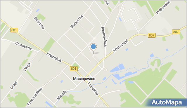 Maciejowice powiat garwoliński, Goliszewskiego Eugeniusza, por., mapa Maciejowice powiat garwoliński