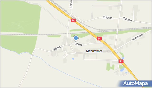 Mazurowice, Górna, mapa Mazurowice