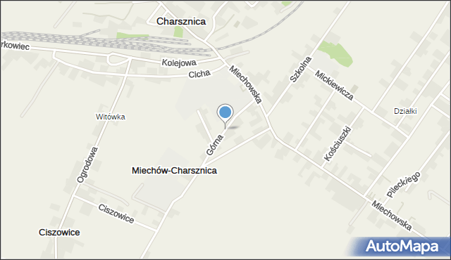 Miechów-Charsznica, Górna, mapa Miechów-Charsznica