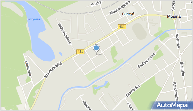 Mosina powiat poznański, Górskiego Kazimierza, mapa Mosina powiat poznański