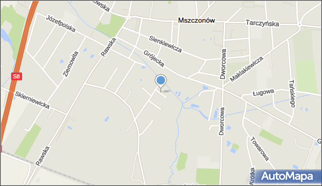 Mszczonów, Gołędowskiego Władysława, ks., mapa Mszczonów