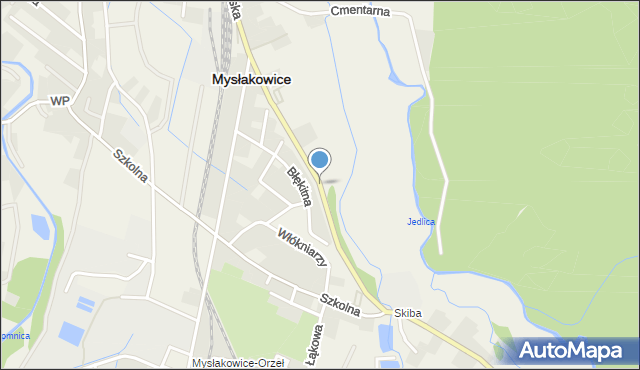 Mysłakowice, Godebskiego Cypriana, mapa Mysłakowice