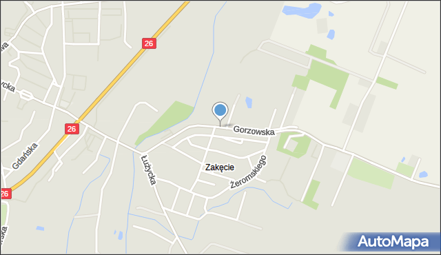 Myślibórz, Gorzowska, mapa Myślibórz