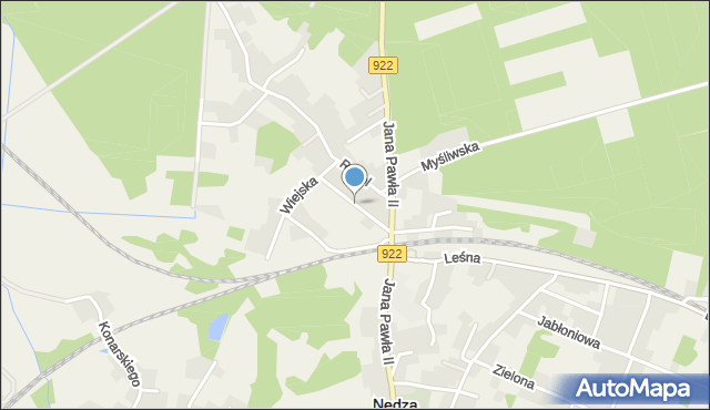 Nędza powiat raciborski, Górnicza, mapa Nędza powiat raciborski