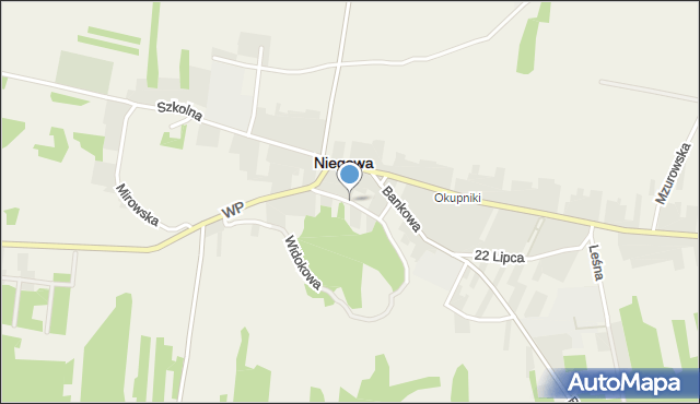 Niegowa, Górska, mapa Niegowa