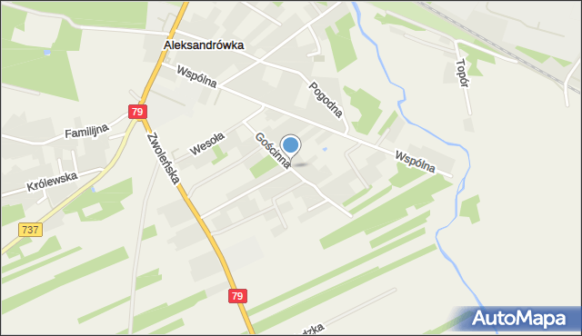 Nowiny gmina Kozienice, Gościnna, mapa Nowiny gmina Kozienice