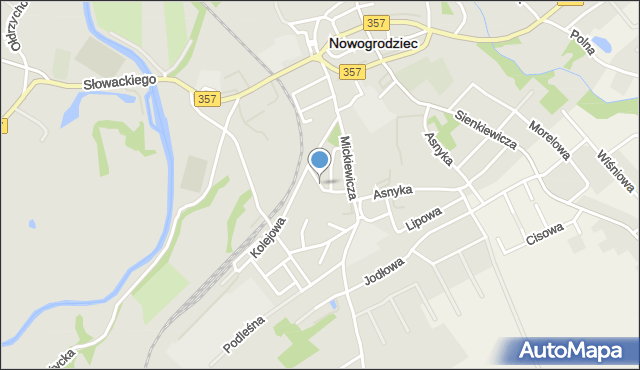 Nowogrodziec, Górników, mapa Nowogrodziec