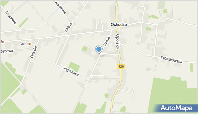 Ochodze, Górna, mapa Ochodze