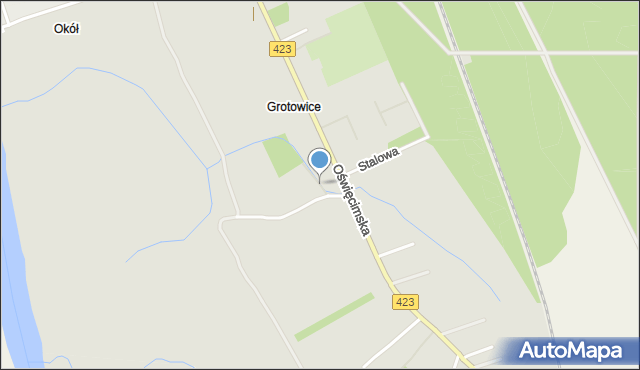 Opole, Górnicza, mapa Opola