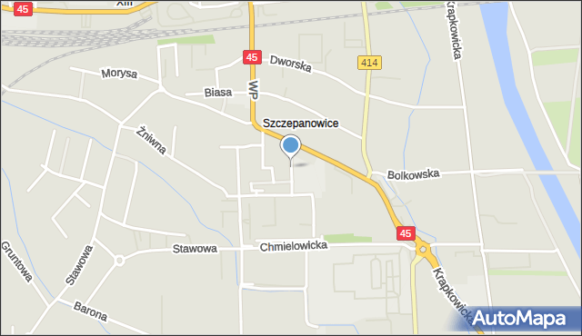 Opole, Gospodarcza, mapa Opola