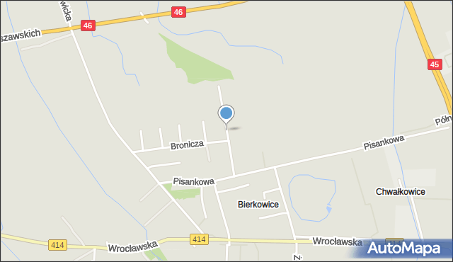 Opole, Golachowskiego Stefana, prof., mapa Opola