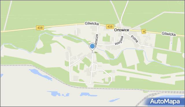 Ortowice, Górnicza, mapa Ortowice