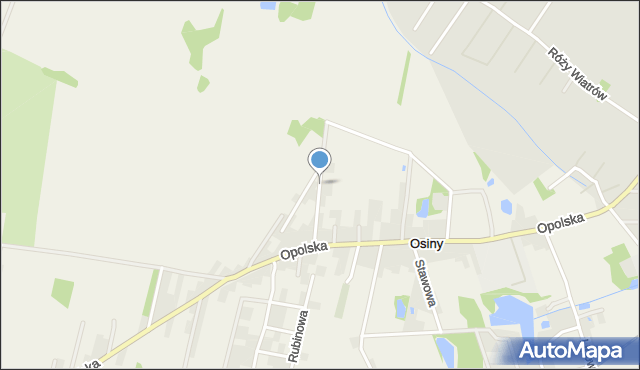 Osiny gmina Komprachcice, Górna, mapa Osiny gmina Komprachcice