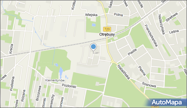 Otrębusy, Goździkowa, mapa Otrębusy