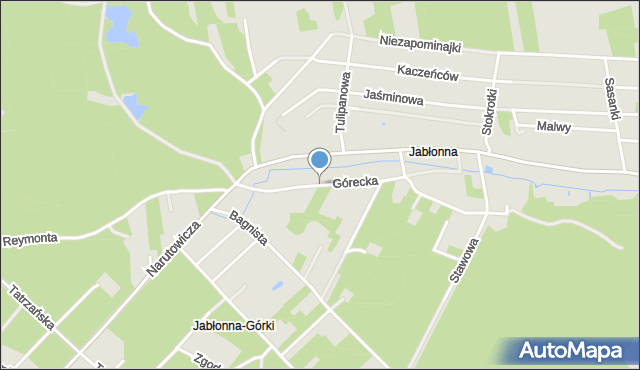 Otwock, Górecka, mapa Otwock