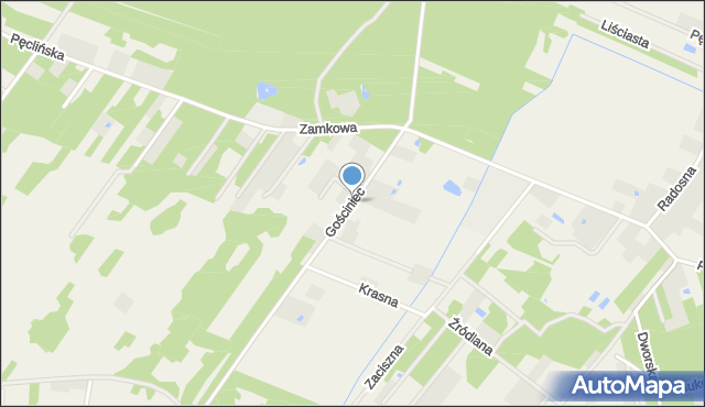 Pęclin, Gościniec, mapa Pęclin