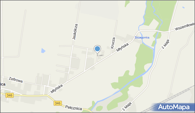 Pełcznica, Gołębia, mapa Pełcznica