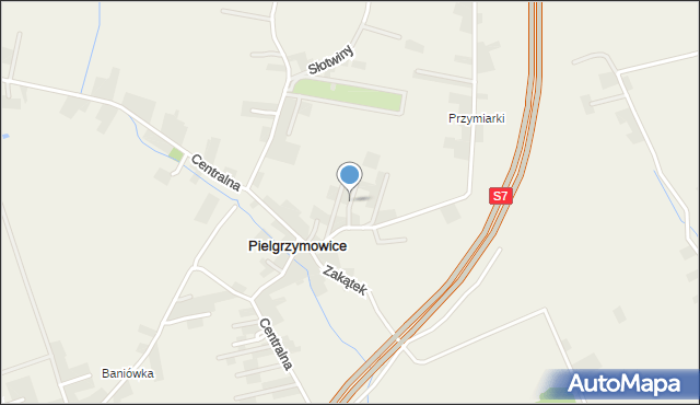Pielgrzymowice gmina Michałowice, Górska, mapa Pielgrzymowice gmina Michałowice