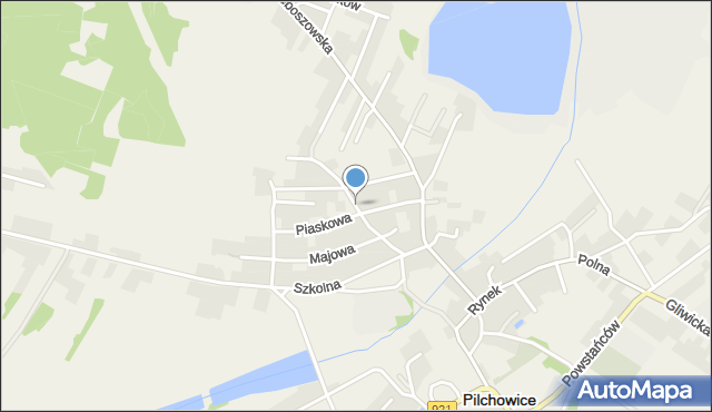 Pilchowice powiat gliwicki, Górnicza, mapa Pilchowice powiat gliwicki