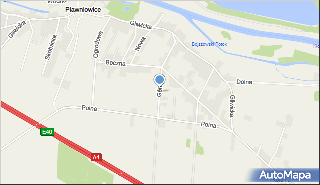 Pławniowice, Górna, mapa Pławniowice