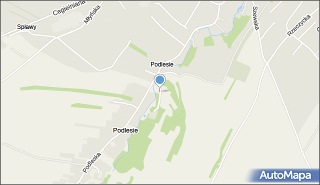 Podlesie gmina Kraśnik, Górna, mapa Podlesie gmina Kraśnik