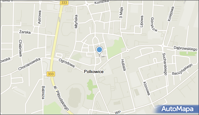 Polkowice, Górna, mapa Polkowice