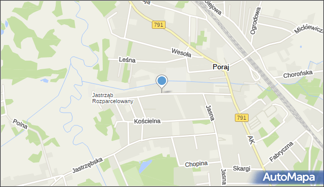 Poraj powiat myszkowski, Górnicza, mapa Poraj powiat myszkowski