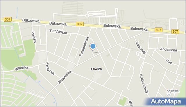 Poznań, Goleniowska, mapa Poznania