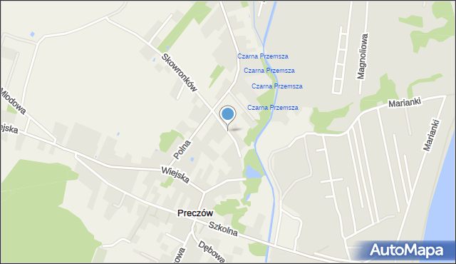 Preczów, Górna, mapa Preczów