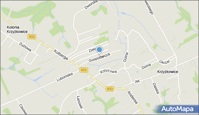 Pszów, Gospodarcza, mapa Pszów