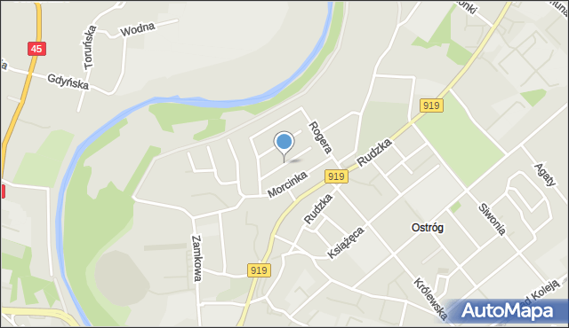 Racibórz, Goduli Franciszka, mapa Racibórz