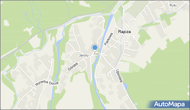 Rajcza, Górska, mapa Rajcza