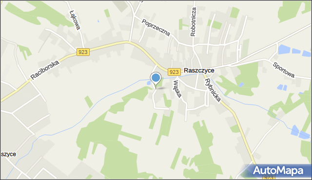 Raszczyce, Górna, mapa Raszczyce