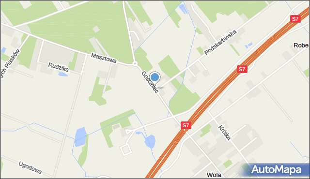 Robercin, Gościniec, mapa Robercin