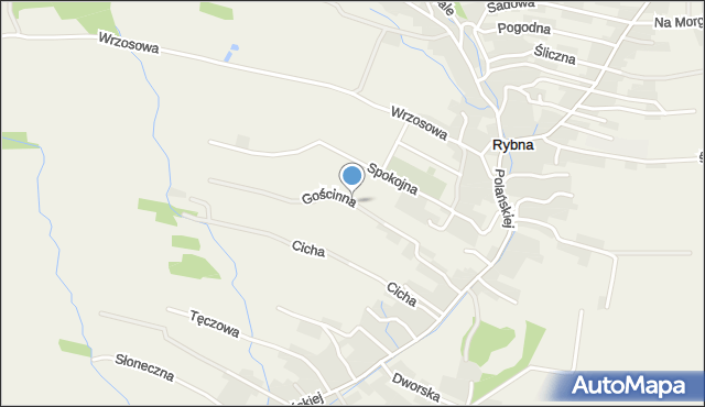 Rybna gmina Czernichów, Gościnna, mapa Rybna gmina Czernichów