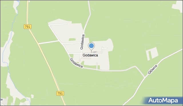 Ryczówek, Godawica, mapa Ryczówek