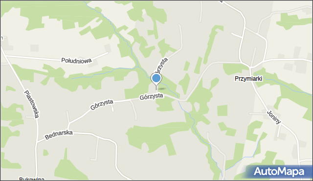 Ryglice, Górzysta, mapa Ryglice